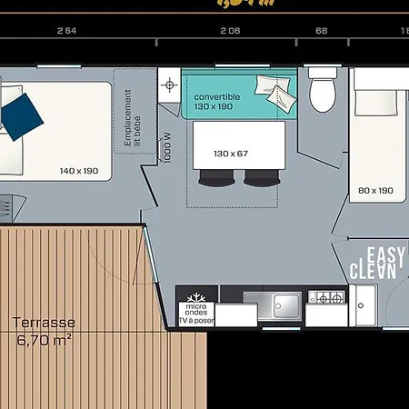 Mobil-home Avec Terrasse A - Api-1-52-984 * 罗克布伦河畔阿尔让